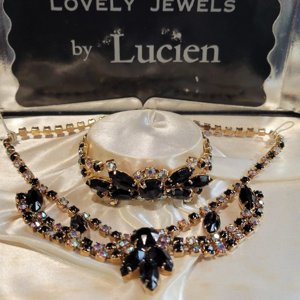 1940s Vintage Jewelry Necklace Set Lucien